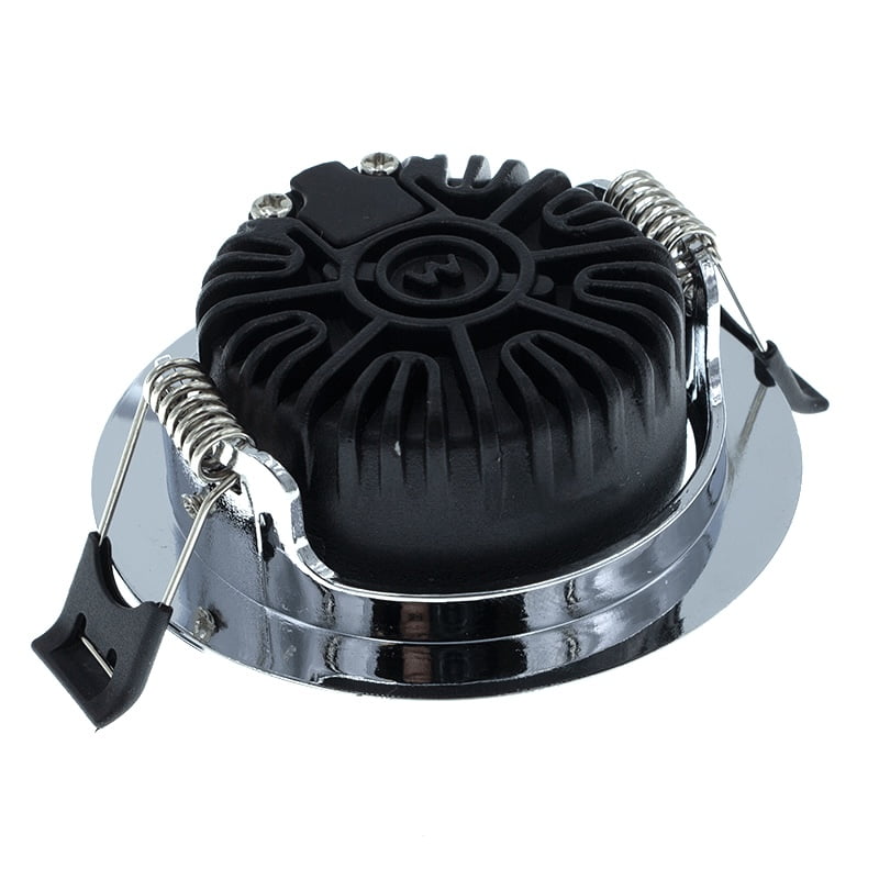 Led Inbouwspot Dennis - 6 watt - Dimbaar - IP44 - Chroom - Kantelbaar - Outledtl.nl 