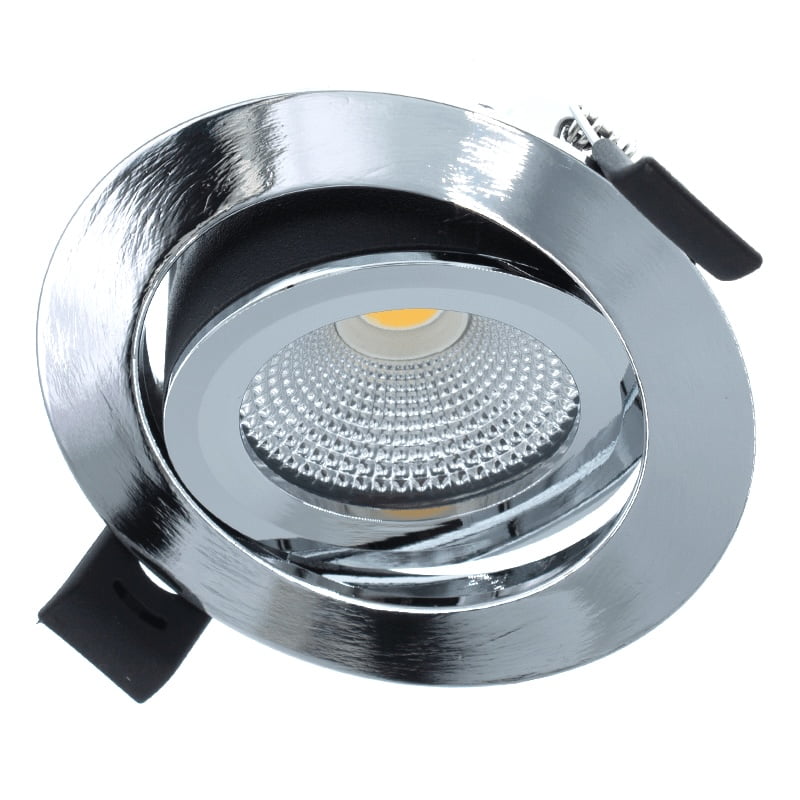 Led Inbouwspot Dennis - 6 watt - Dimbaar - IP44 - Chroom - Kantelbaar - Outledtl.nl 