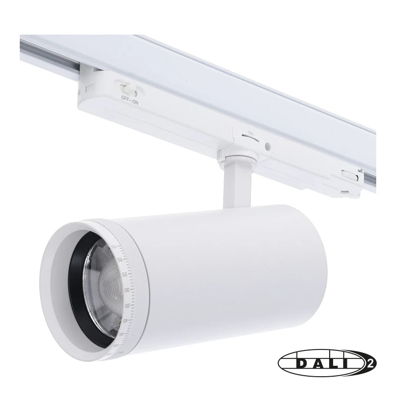 3-Phasen-Schienenstrahler Zoomable Schwarz | Watt-Switch, CCT-Switch