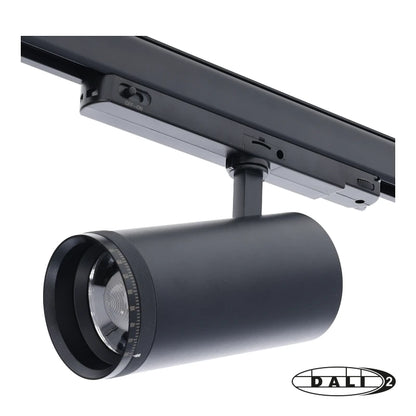 DALI 3-fase railspot Zoomable | 10-30W | Zwart | dimbaar, CCT
