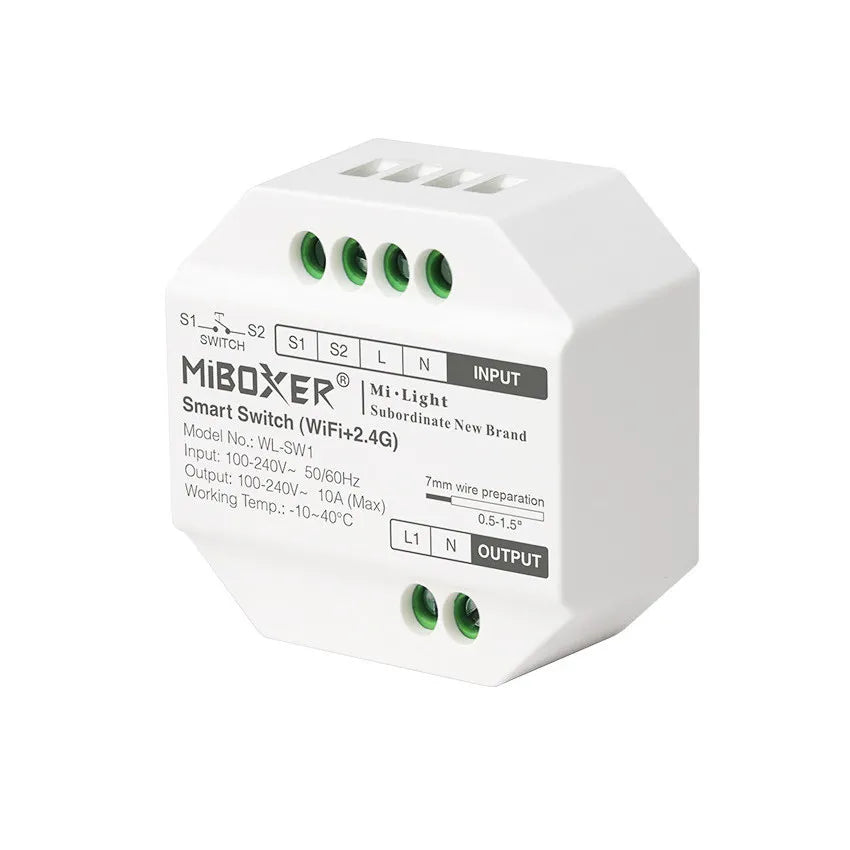 MiBoxer Dim module - AC Triac RF+Push Dimmer - 230V | Draadloze led dimmer module - Outledtl.nl 