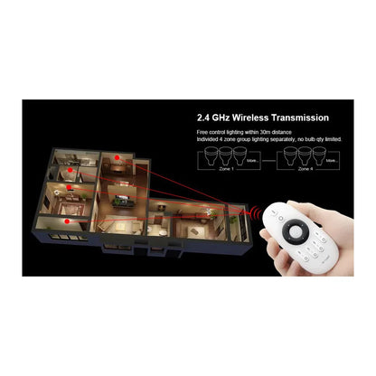 Mi-light - Afstandsbediening - RF 2,4 Ghz - 4 Zones - Outledtl.nl 