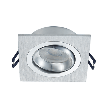 Led spotjes Ceres - Vierkant - Dimbaar - Geborsteld Aluminium - Outledtl.nl 