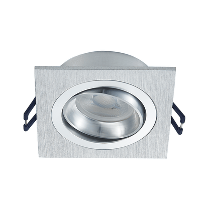 Led spotjes Ceres - Vierkant - Dimbaar - Geborsteld Aluminium - Outledtl.nl 