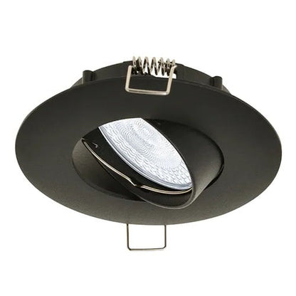 Led Spot Platos  - Mat Zwart - brede rand Ø100 mm - Dimbaar - Outledtl.nl 