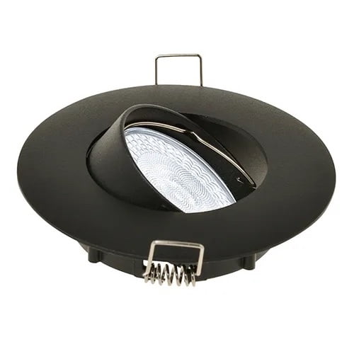 Led Spot Platos  - Mat Zwart - brede rand Ø100 mm - Dimbaar - Outledtl.nl 