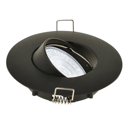 Led Spot Platos  - Mat Zwart - brede rand Ø100 mm - Dimbaar - Outledtl.nl 