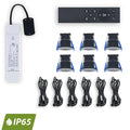 LED Veranda inbouwspot | Ø28mm | 3 W | Dimbaar - Zwart | Bundel 6 Stuks | 2700K - Warm wit - Outledtl.nl 