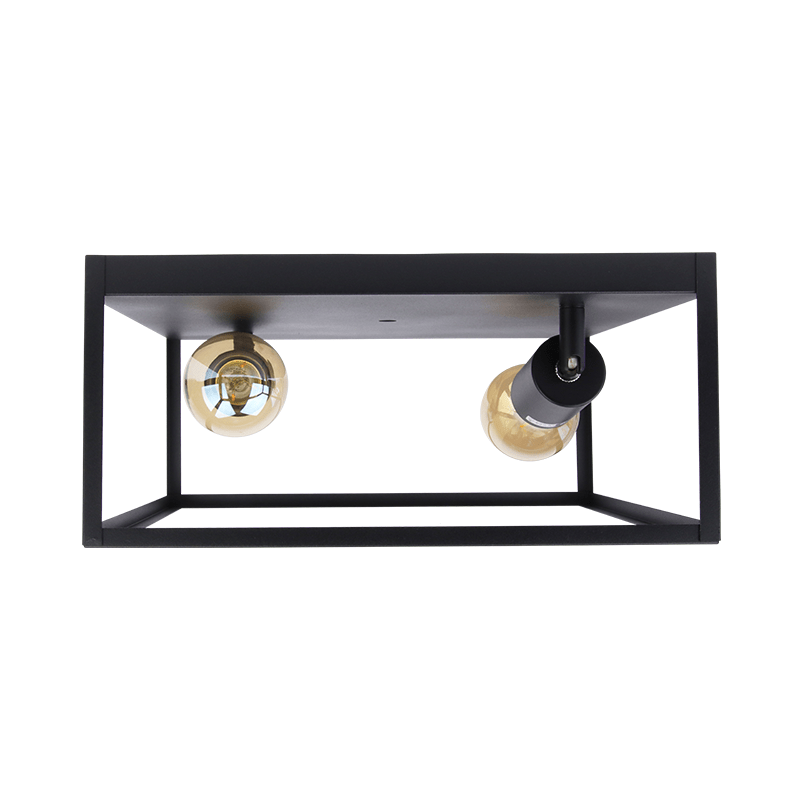 Plafondlampen woonkamer zwart | Incl.Lichtbron | E27 fitting |  8W | 640lm | 2400k - Outledtl.nl 