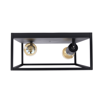 Plafondlampen woonkamer zwart | Incl.Lichtbron | E27 fitting |  8W | 640lm | 2400k - Outledtl.nl 