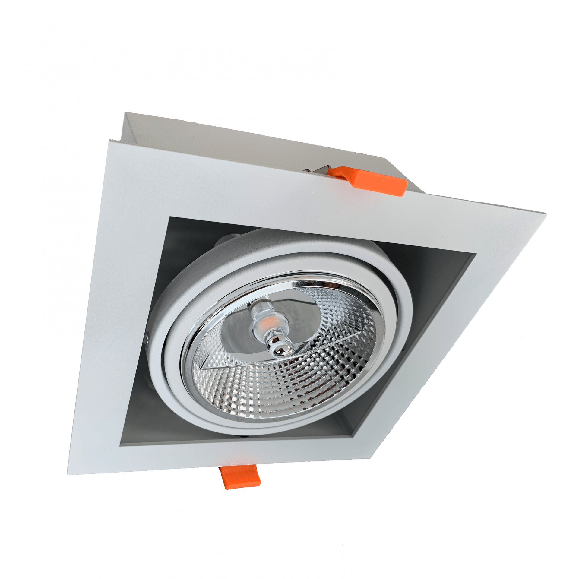 AR111 inbouwarmatuur | vierkant  | Wit | exclusief AR111 spot - Outledtl.nl 