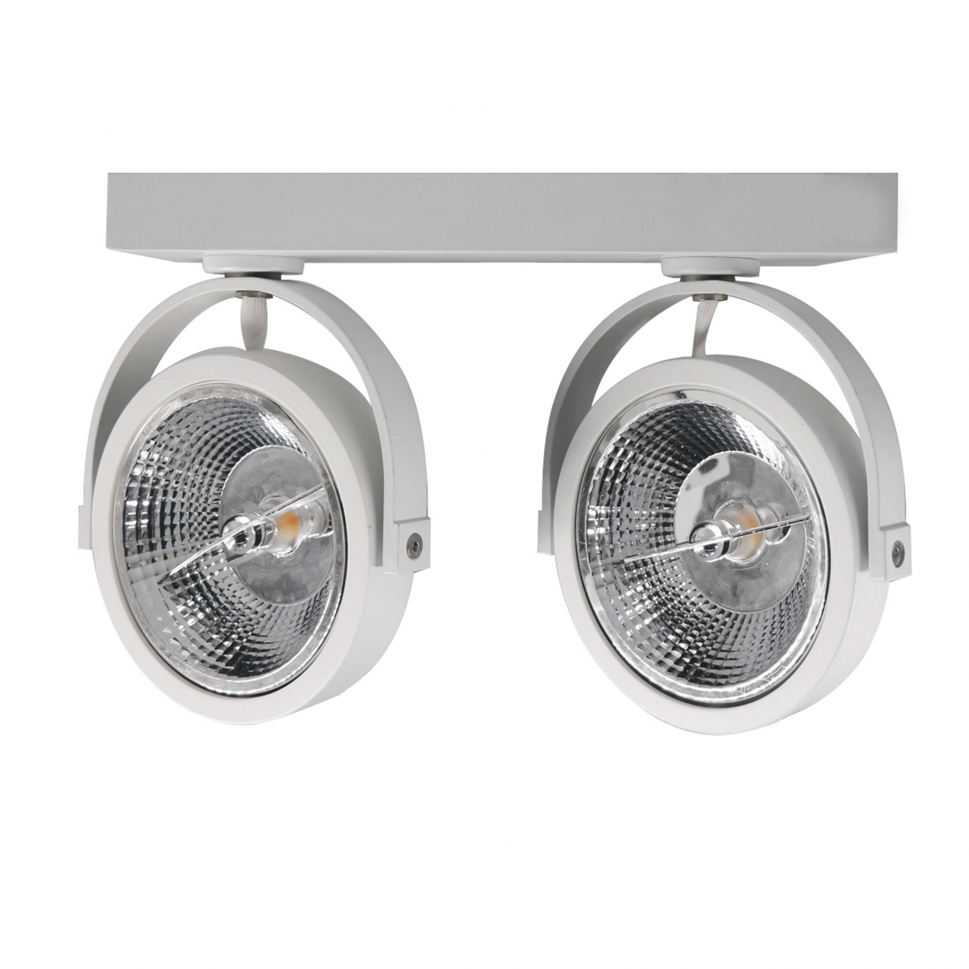LED AR111 Opbouwarmatuur | Dubbel  | Wit | exclusief AR111 spot - Outledtl.nl 