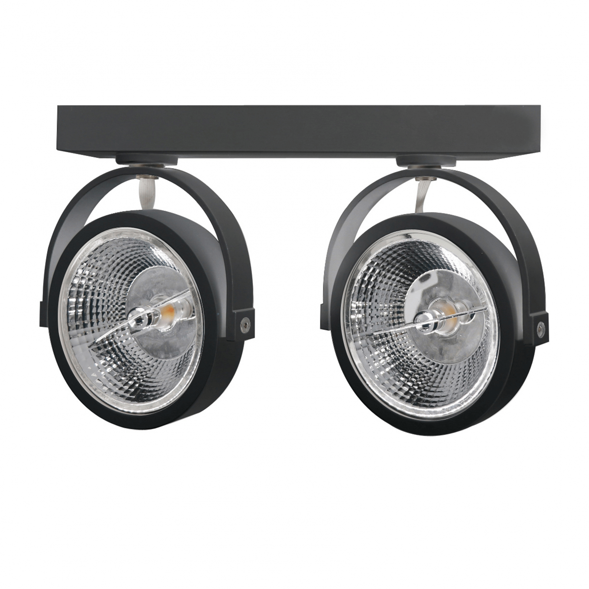 LED AR111 Opbouwarmatuur | Dubbel  | Zwart | exclusief AR111 spot - Outledtl.nl 