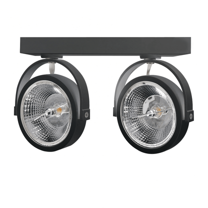 LED AR111 Opbouwarmatuur | Dubbel  | Zwart | exclusief AR111 spot - Outledtl.nl 