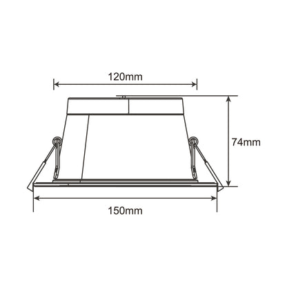 LED Downlight Espa 6W -12W | Zaagmaat: Ø120 - 140 mm | Dimbaar
