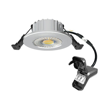 LED Inbouwspot Hugo | Dimbaar | IP65 | 6W | CCT Switch | Zaagmaat: Ø50-70 mm | Zilver - Outledtl.nl 