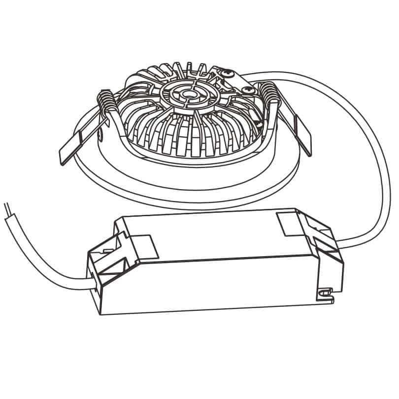 Led Inbouwspot Delta- 5 watt - Dimbaar - 25MM  inbouwdiepte nodig - Outledtl.nl 