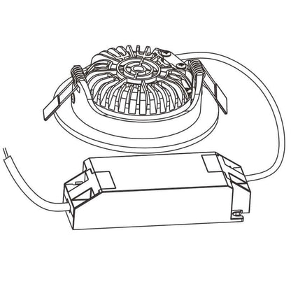Led Inbouwspot Dennis - 6 watt - Dimbaar - IP44 - Chroom - Kantelbaar - Outledtl.nl 
