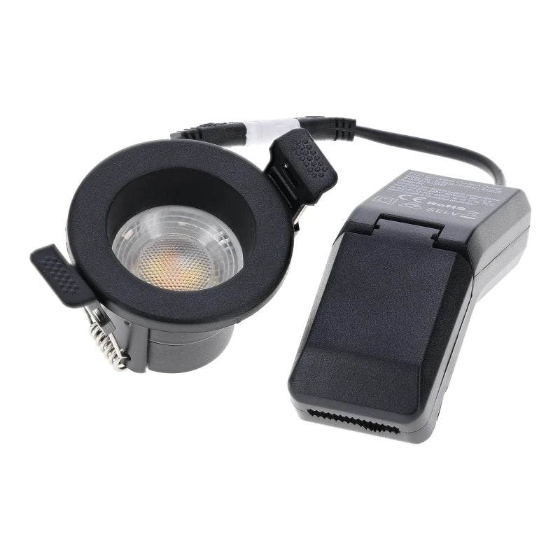 Mini Inbouwspot Mimi – 4 W Zwart | CCT Switch | IP65 | Zaagmaat: Ø40 mm | Breed Ø55 mm | Wit