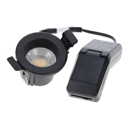 Mini Inbouwspot Mimi – 4 W Zwart | CCT Switch | IP65 | Zaagmaat: Ø40 mm | Breed Ø55 mm | Wit