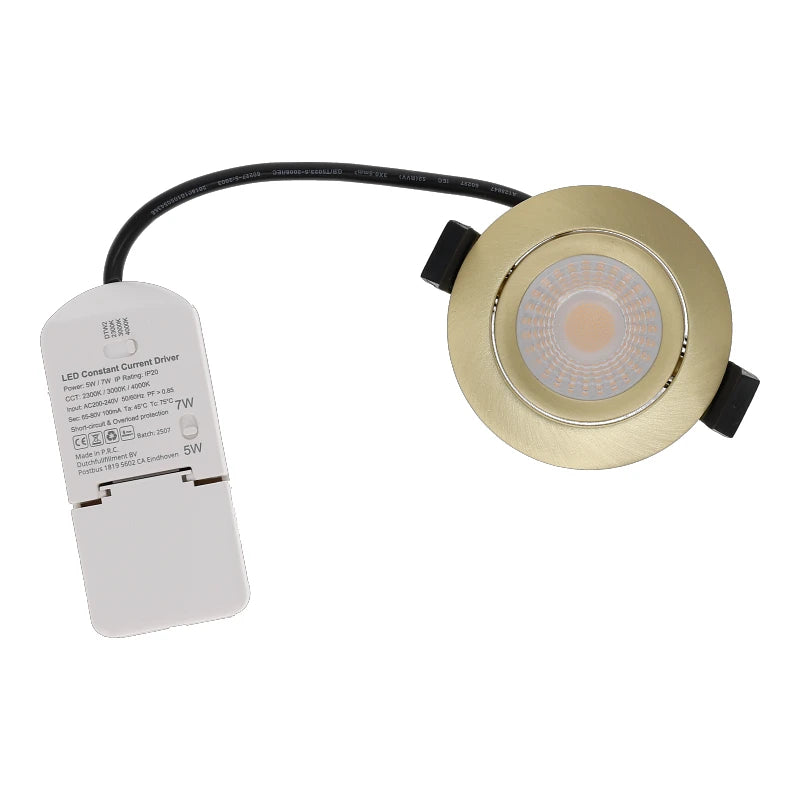 LED Inbouwspot | Dimbaar | IP65 | 5W/7W | CCT | Goud - Outledtl.nl 