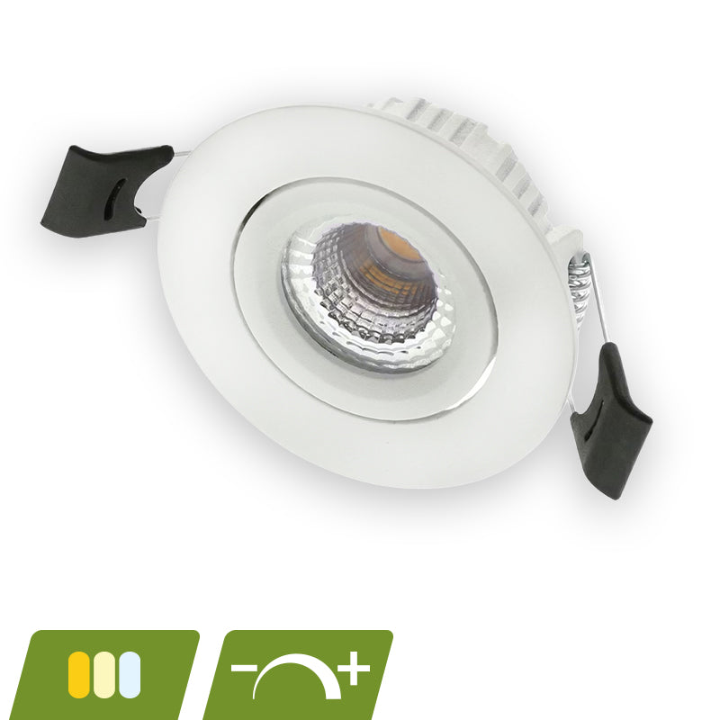 LED Inbouwspot Pollux | 5 watt | Dimbaar | CCT switch | Wit | IP65 | Kantelbaar - Outledtl.nl 
