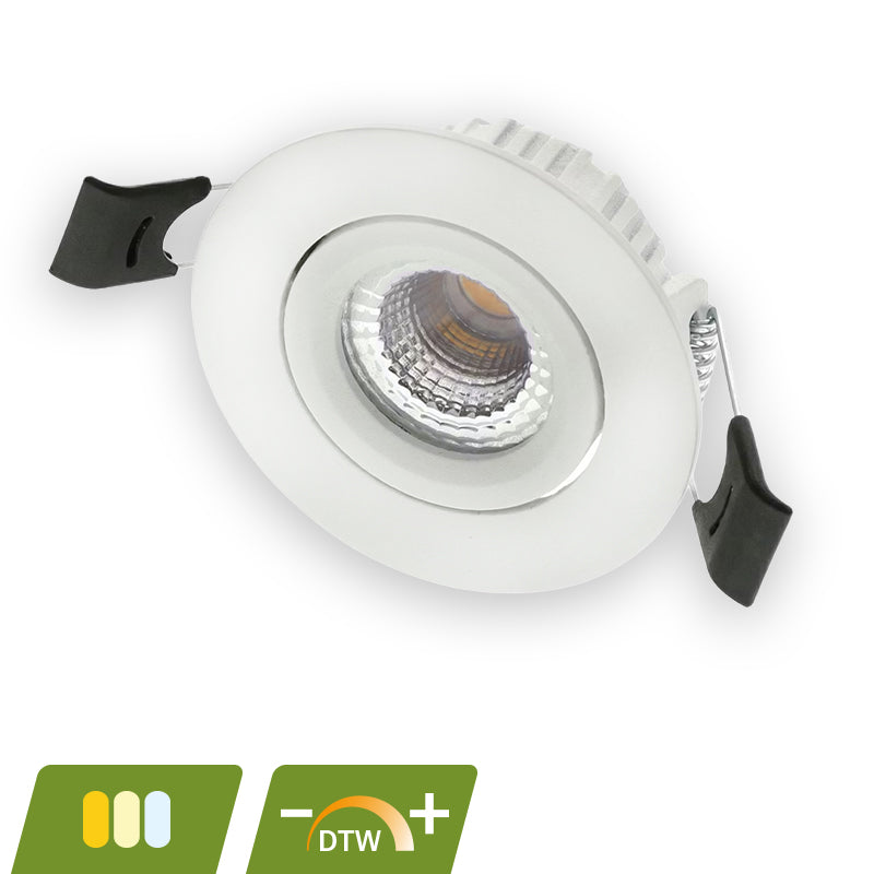LED Inbouwspot Pollux | 5 watt | Dim2Warm | Wit | IP65 | Kantelbaar - Outledtl.nl 