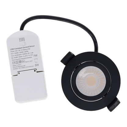 LED Inbouwspot | Dimbaar | IP65 | 5W/7W | CCT | Zwart - Outledtl.nl 