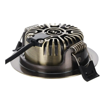 LED Inbouwspot Aristo | Dimbaar | IP65 | 4W of 6W | CCT Switch | Zaagmaat: Ø68-75 mm | Brass - Outledtl.nl 