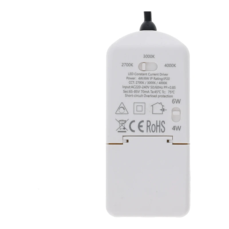 LED Inbouwspot Aristo | Dimbaar | IP65 | 4W en 6W | CCT Switch | Zaagmaat: Ø68-75 mm | Mat Wit - Outledtl.nl 
