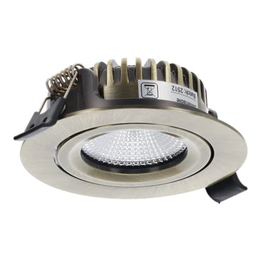 LED Inbouwspot Aristo | Dimbaar | IP65 | 4W of 6W | CCT Switch | Zaagmaat: Ø68-75 mm | Brass - Outledtl.nl 