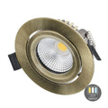 LED Inbouwspot Aristo | Dimbaar | IP65 | 4W of 6W | CCT Switch | Zaagmaat: Ø68-75 mm | Brass - Outledtl.nl 
