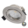 LED Inbouwspot Aristo | Dimbaar | IP65 | 4W en 6W | CCT Switch | Zaagmaat: Ø68-75 mm | Zilver - Outledtl.nl 