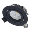 LED Inbouwspot Aristo | Dimbaar | IP65 | 4W en 6W | CCT Switch | Zaagmaat: Ø68-75 mm | Zwart - Outledtl.nl 