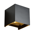 Led  Wandlamp Dimbaar -  2 x 3 Watt - IP65 - Mat Zwart - Outledtl.nl 