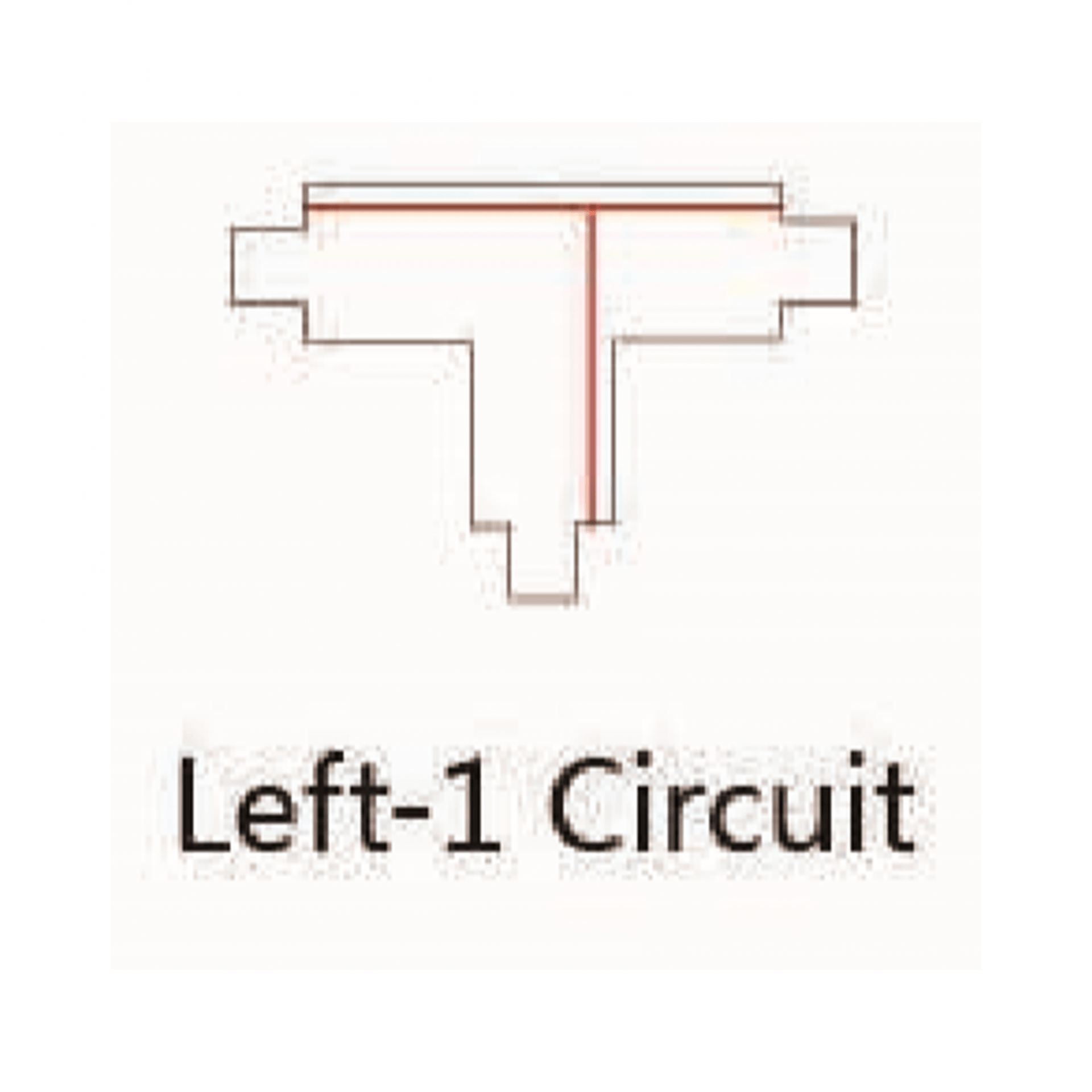 Zwarte T-VORM CONNECTOR Left-1 - Outledtl.nl 