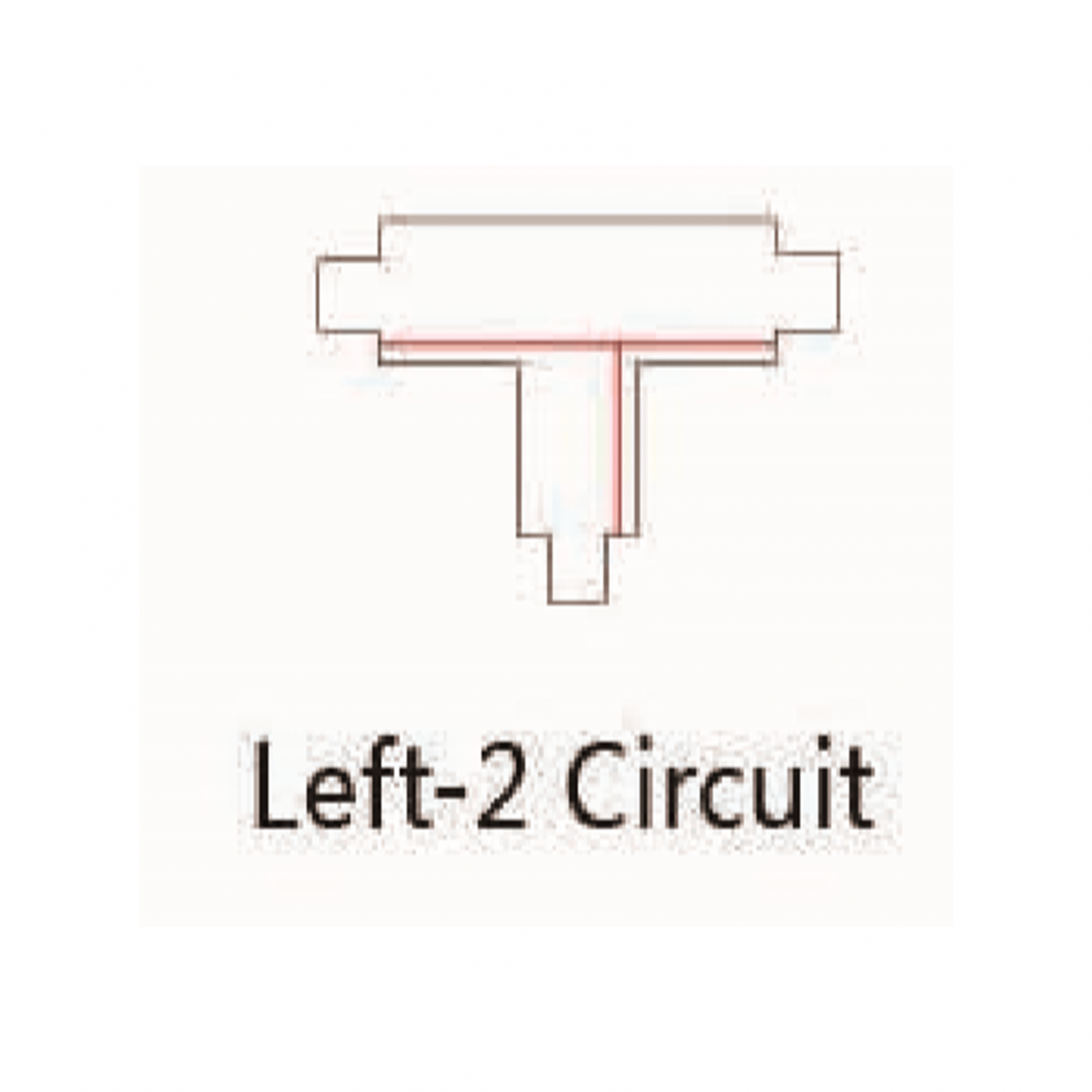 T-VORM CONNECTOR Left-2 - Zwart - Outledtl.nl 