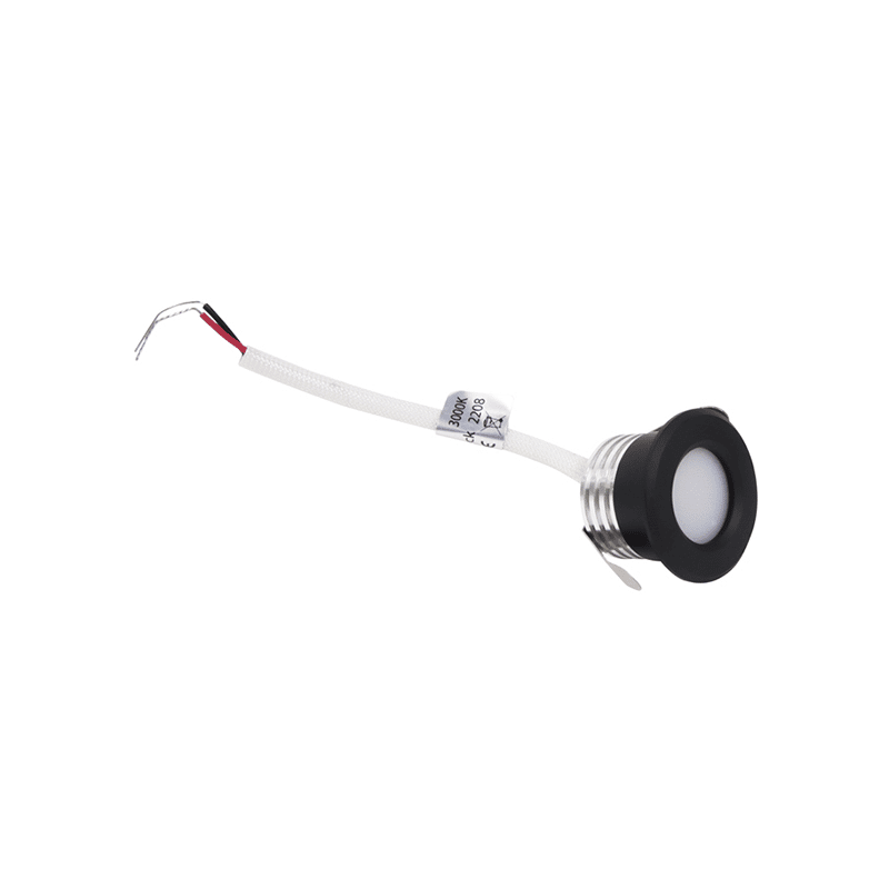 Mini Inbouwspot - 230V - 1,5W - Dimbaar - Mat Zwart - Zonder trafo - Outledtl.nl 