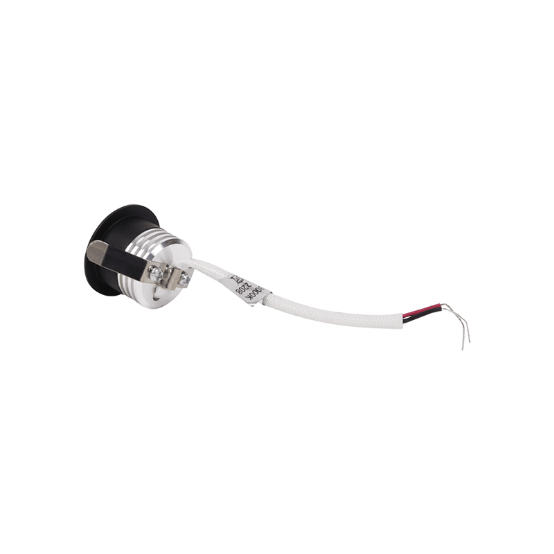 Mini Inbouwspot - 230V - 1,5W - Dimbaar - Mat Zwart - Zonder trafo - Outledtl.nl 