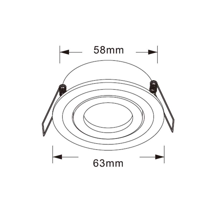 Mini LED Spot GU10 – Zaagmaat 58 mm | Zwart | Delos - Outledtl.nl 