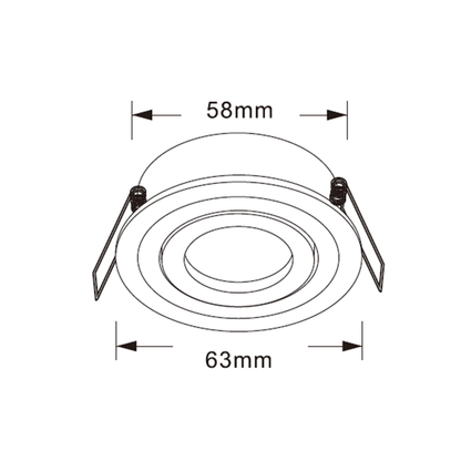Mini armatuur Paros Wit + GU10 Mini LED Spot | Zaagmaat 48 mm - Outledtl.nl 