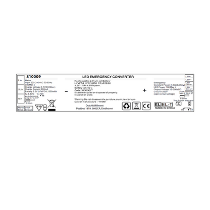 NOODUNIT 1.2W | 10-300V(DC) | Blijft tot 3 uur branden - Outledtl.nl 