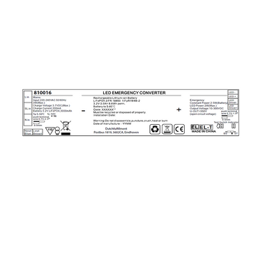 NOODUNIT 2.5W | 10-300V(DC) | Blijft tot 3 uur branden - Outledtl.nl 