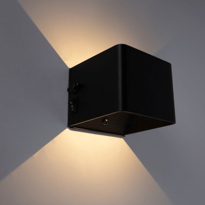 Oplaadbare Accu Wandlamp- 6 Watt - 2700K - IP44 - Accuduur 8 uur - Met Pir Sensor - Outledtl.nl 