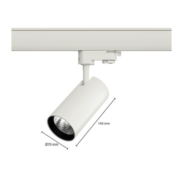 3-Fase Railsysteem verlichting | 10 watt |  Wit | 5 jaar garantie - Outledtl.nl 