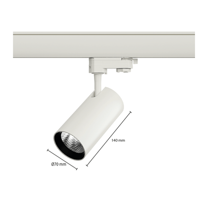 3-Fase Railsysteem verlichting | 10 watt |  Wit | 5 jaar garantie - Outledtl.nl 