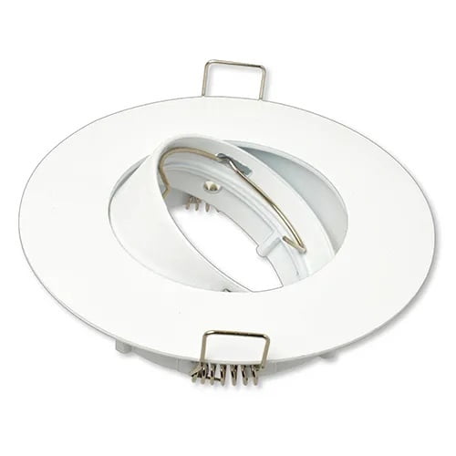 GU10 Armatuur wit IP20 - brede rand Ø100 mm - Outledtl.nl 