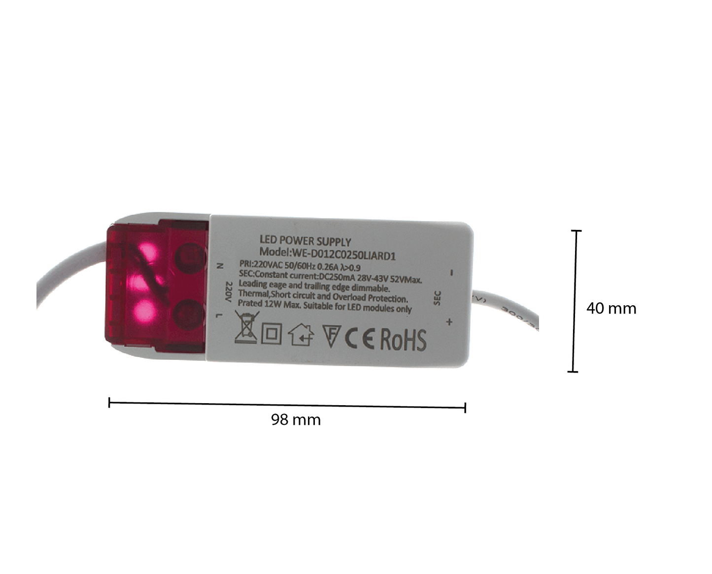 Led AR111  driver - geschikt voor onze AR111 G53  - 12 - watt -  Dimbaar - Outledtl.nl 