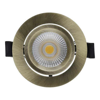 LED Inbouwspot Aristo | Dimbaar | IP65 | 4W of 6W | CCT Switch | Zaagmaat: Ø68-75 mm | Brass - Outledtl.nl 