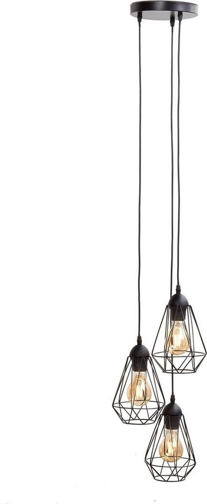 Zwarte Plafondlampen | Incl.Lichtbronnen | E27 fitting | 12W |  Rond - Outledtl.nl 